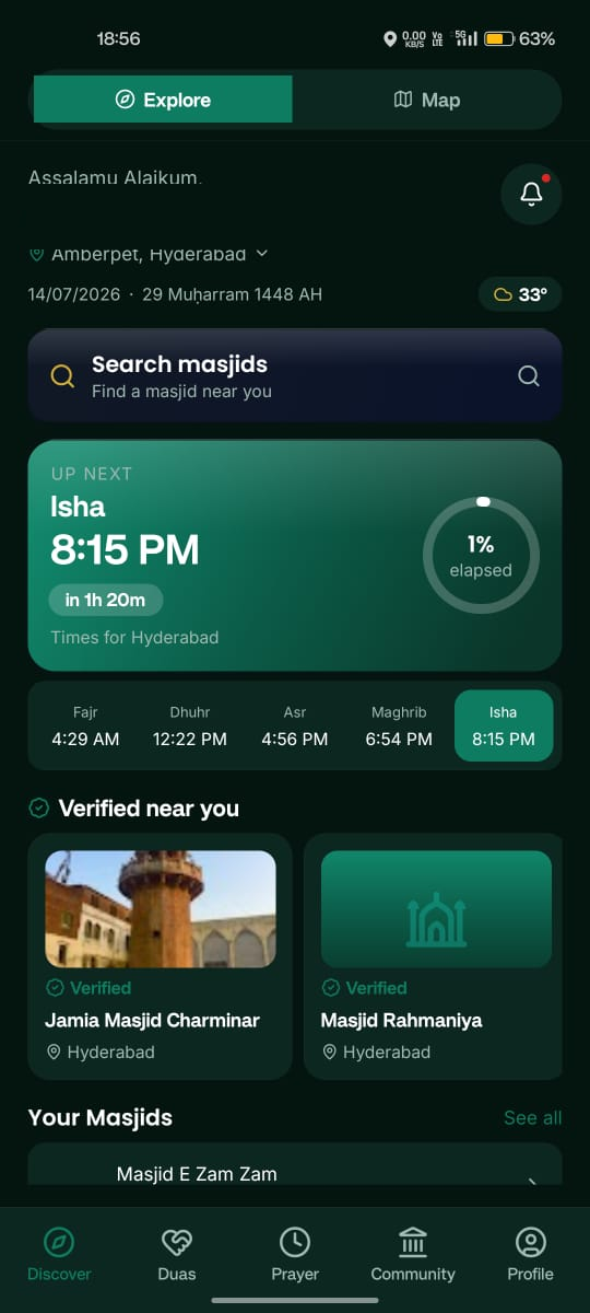 Discover masjids near you