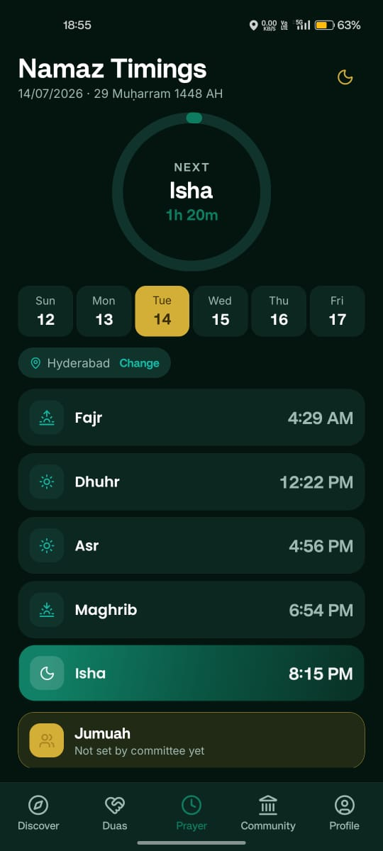 Namaz timings
